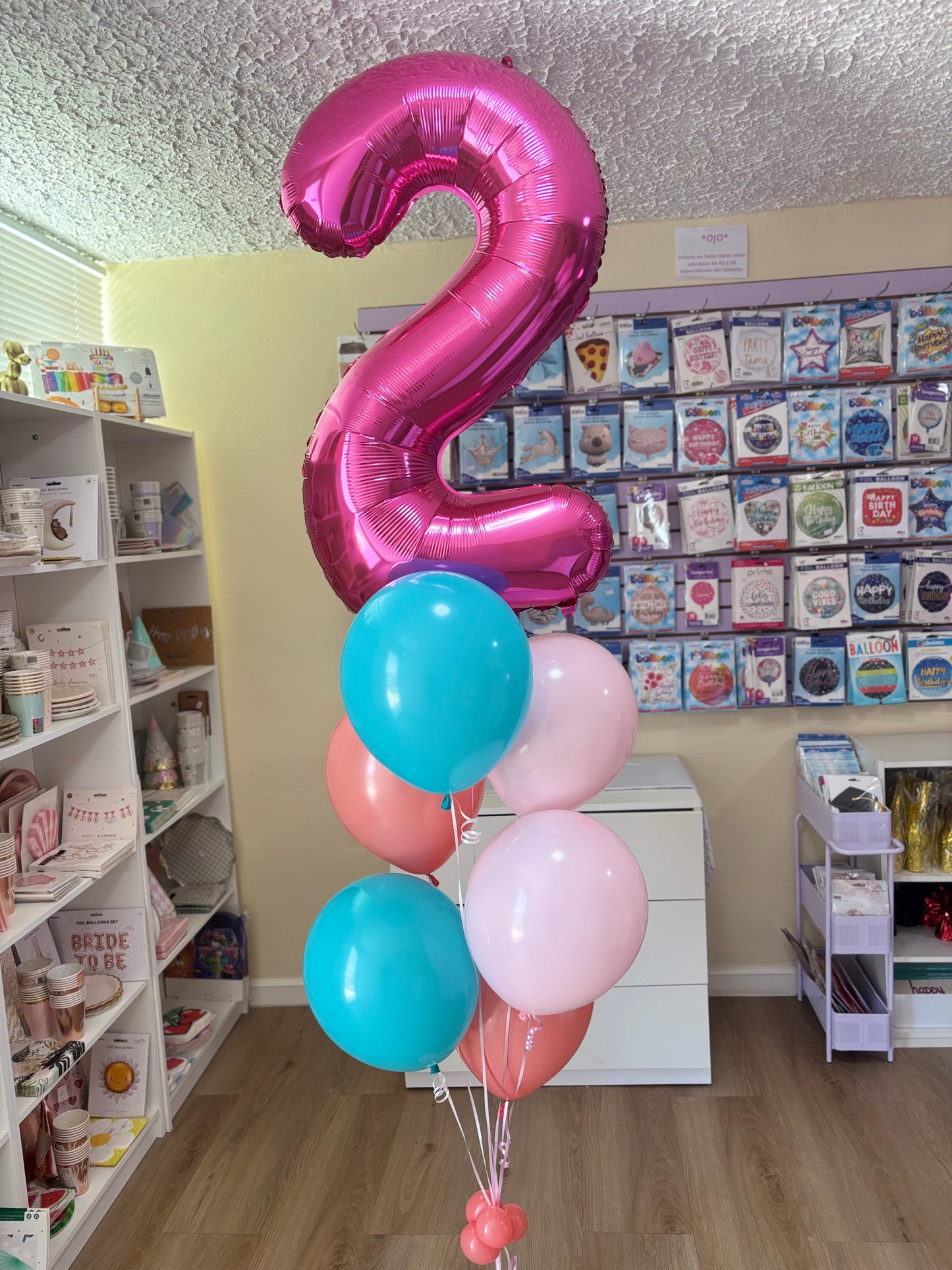 Arreglo de globos con helio- (1) Número