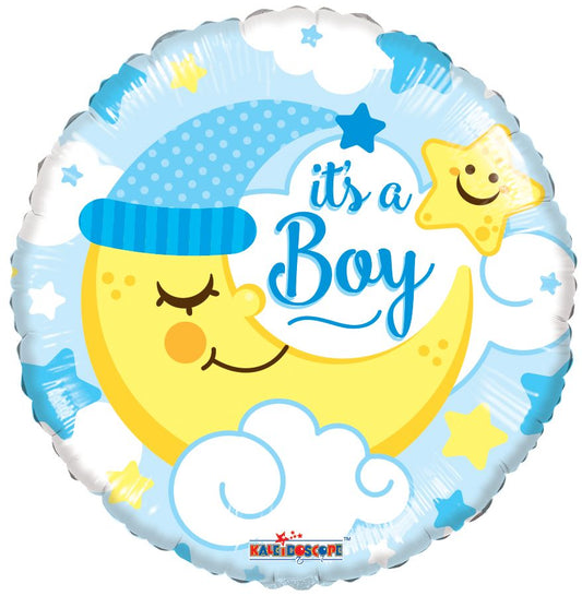 18" Moon Baby Boy Balloon