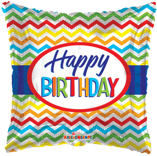 18" Colorful Chevron Birthday Balloon