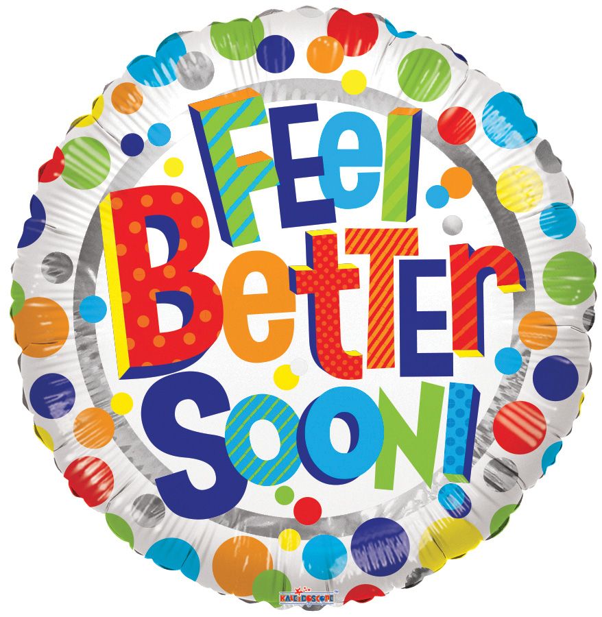 18" Bright Feel Better Soon Balloon