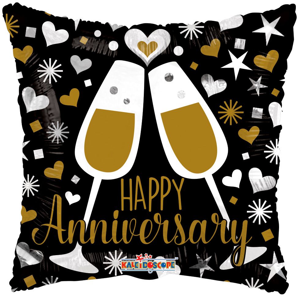 18" Foil Anniversary Glasses