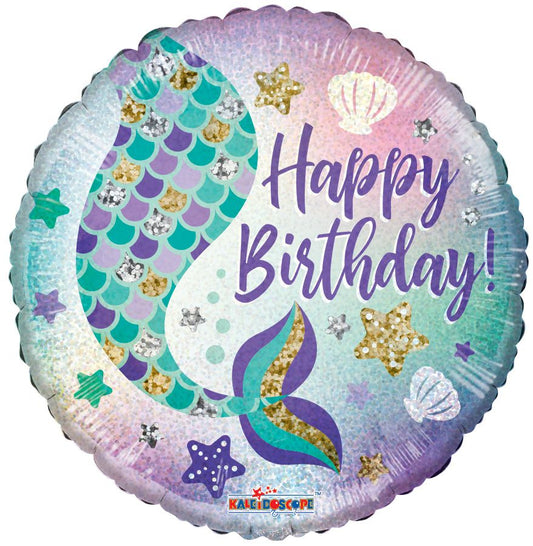 18" Mermaid Holographic Balloon