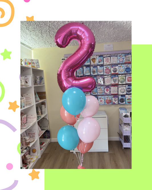 Arreglo de globos con helio- (1) Número