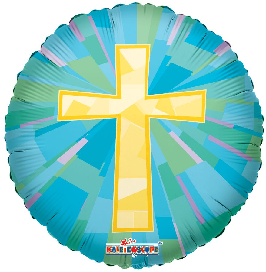 18" Gold Cross Balloon