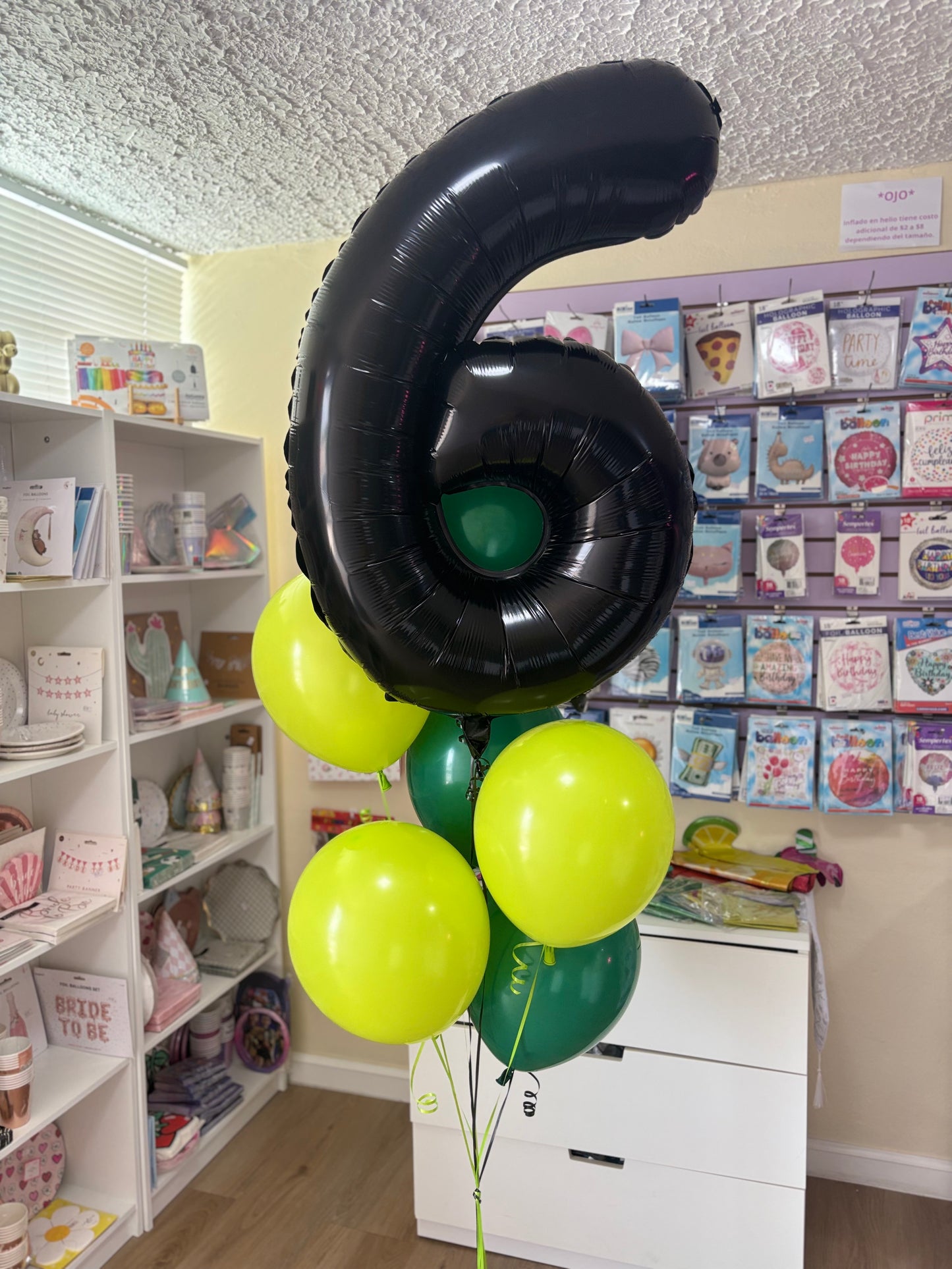Arreglo de globos con helio- (1) Número