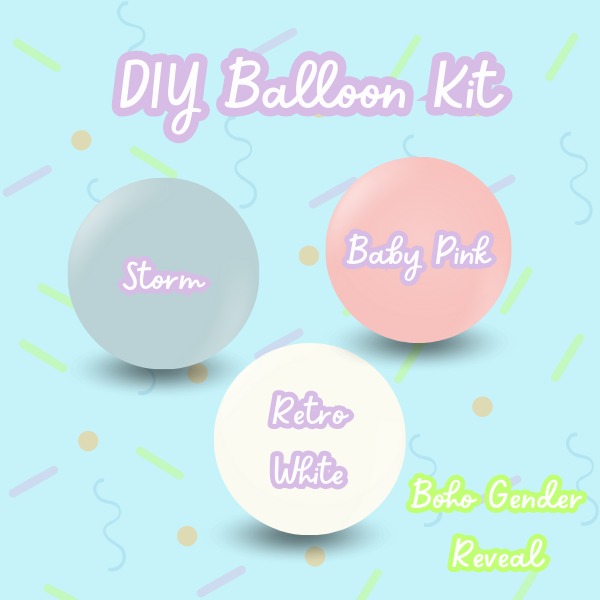 DIY Balloons Kit: Boho Gender Reveal