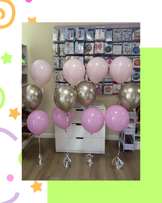 Centro de mesa en helio