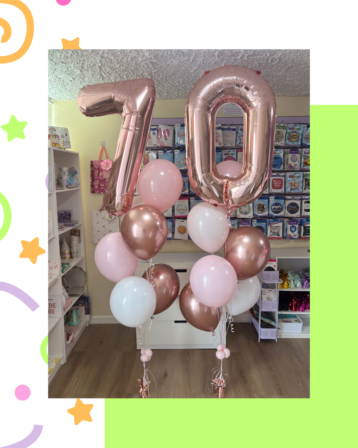 Arreglo de globos con helio- Deluxe