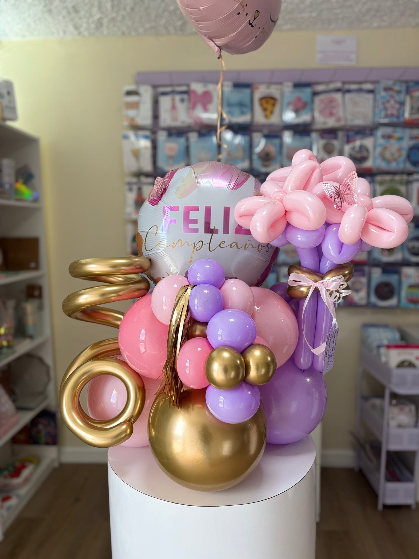 Mini Balloons Bouquet con flores
