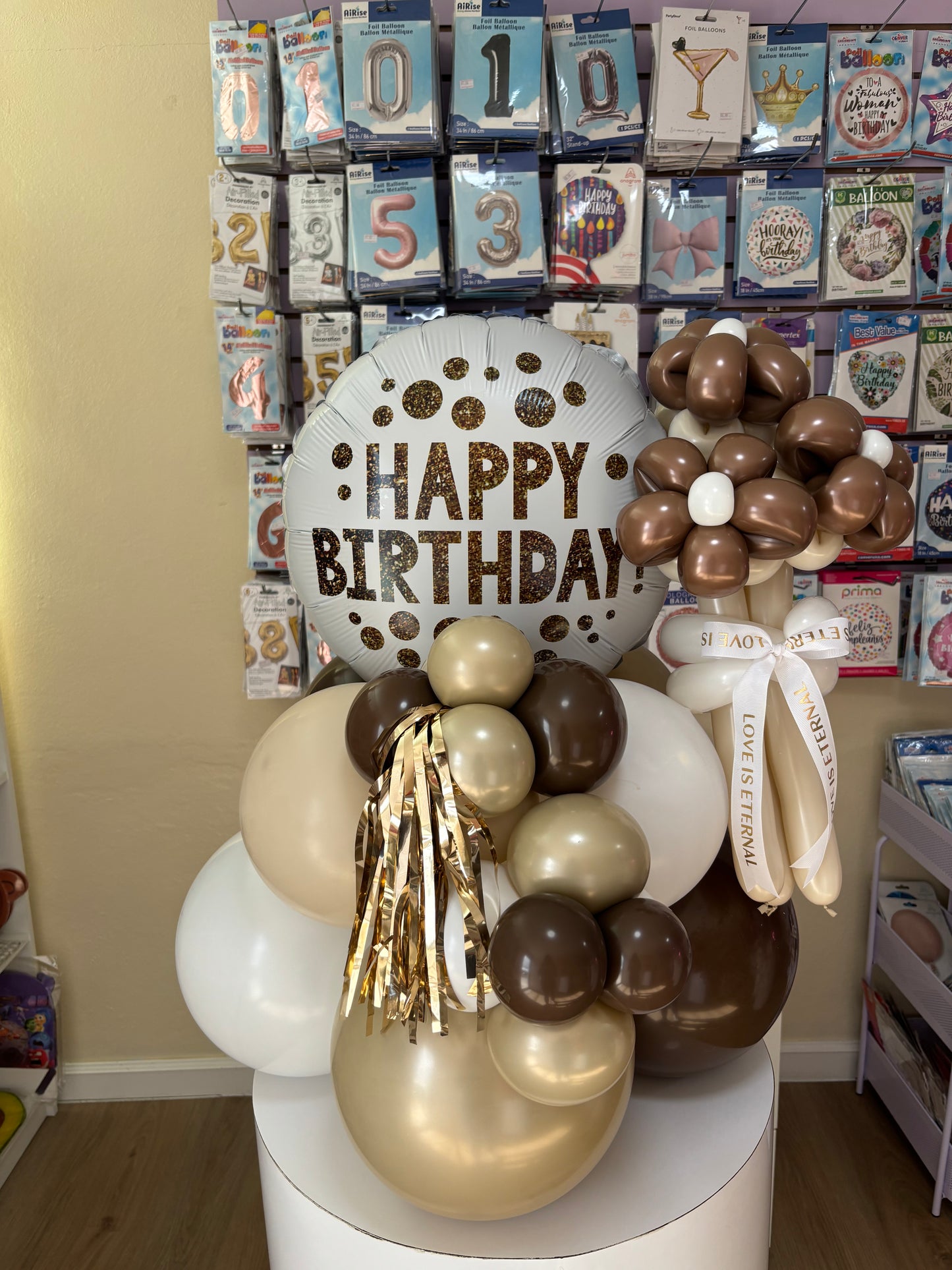 Mini Balloons Bouquet con flores