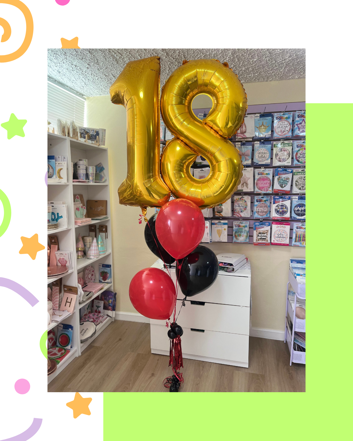 Arreglo de globos con helio- Clásico