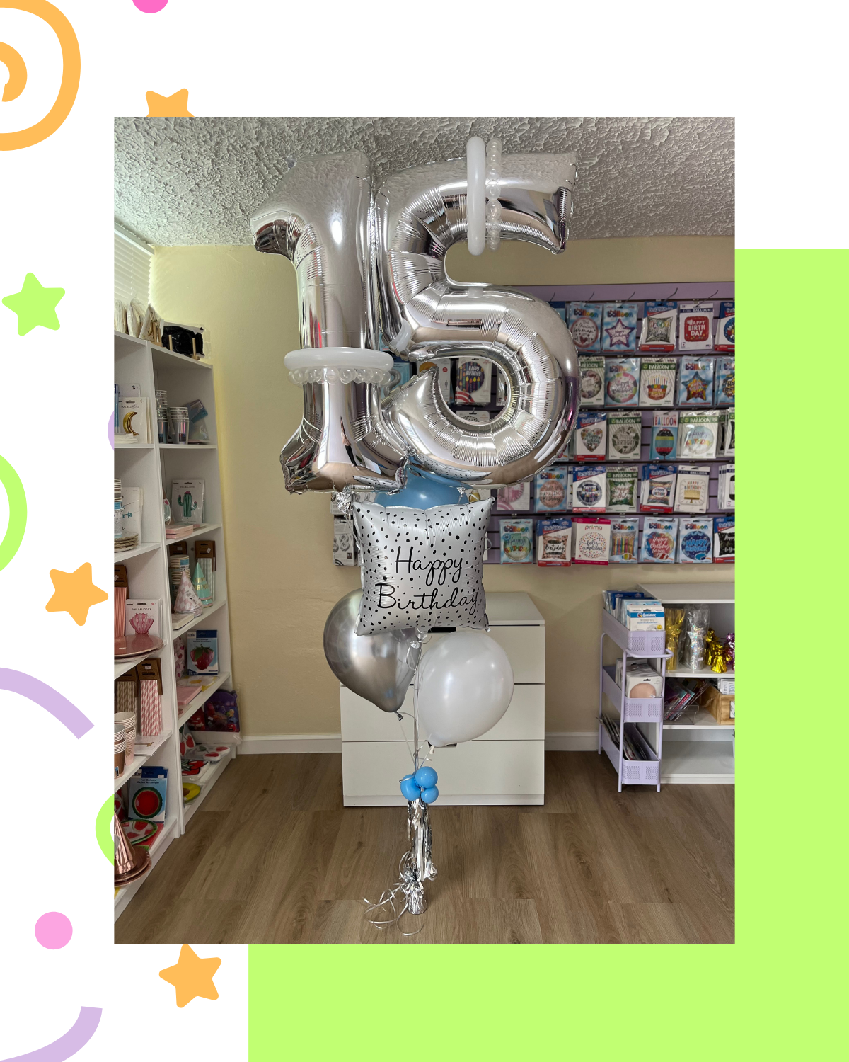 Arreglo de globos con helio- Medium