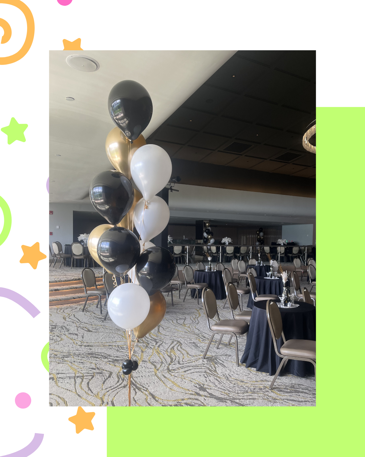 Docena de globos con helio