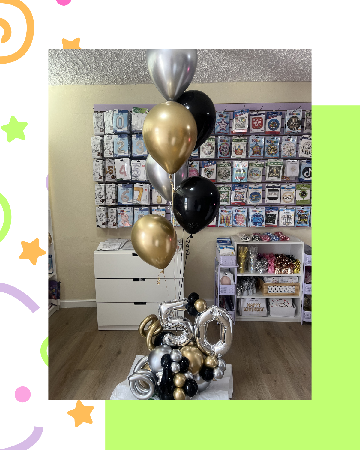 Mini Balloons Bouquet para piso